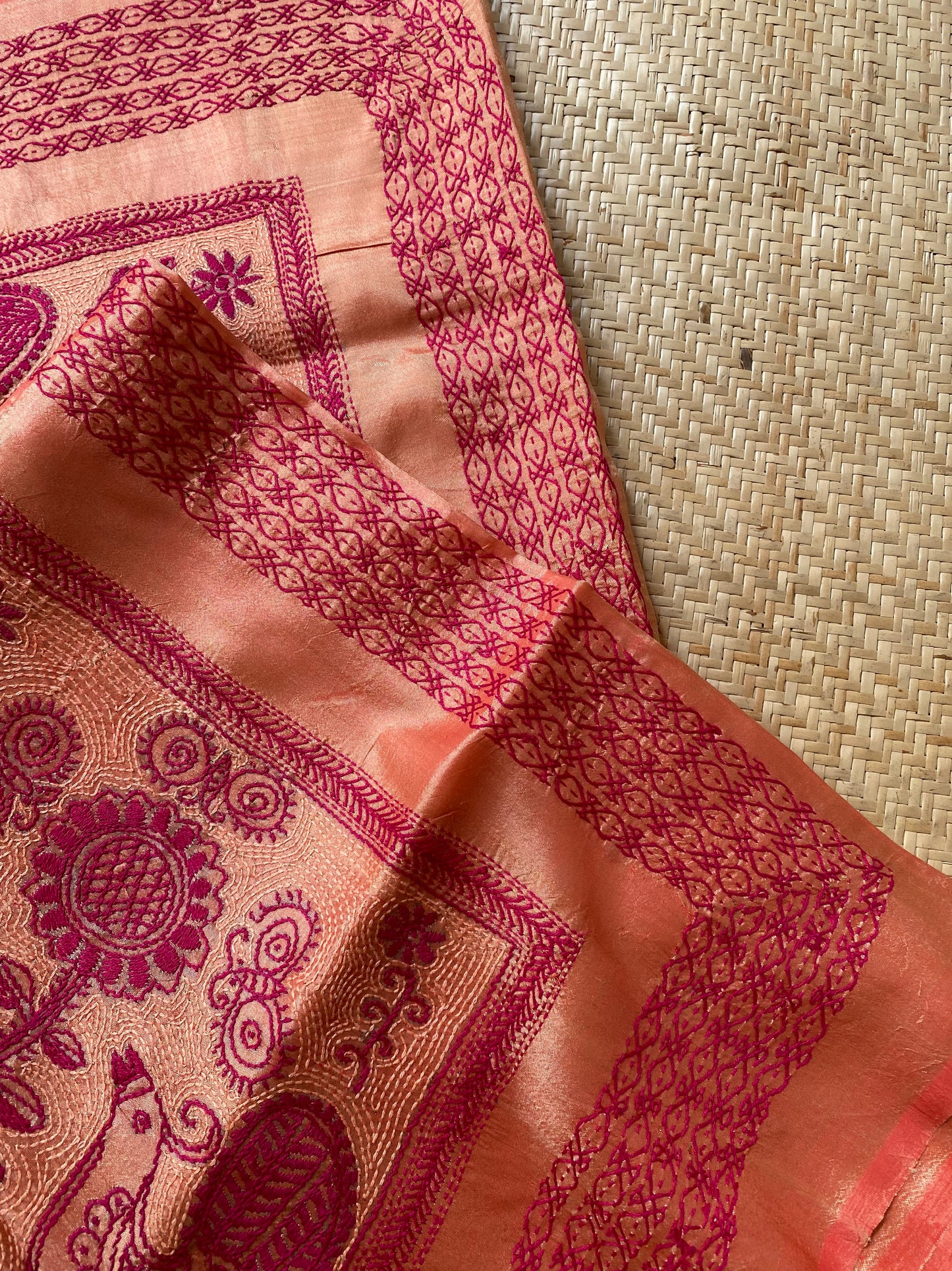 Folk Saree Peach