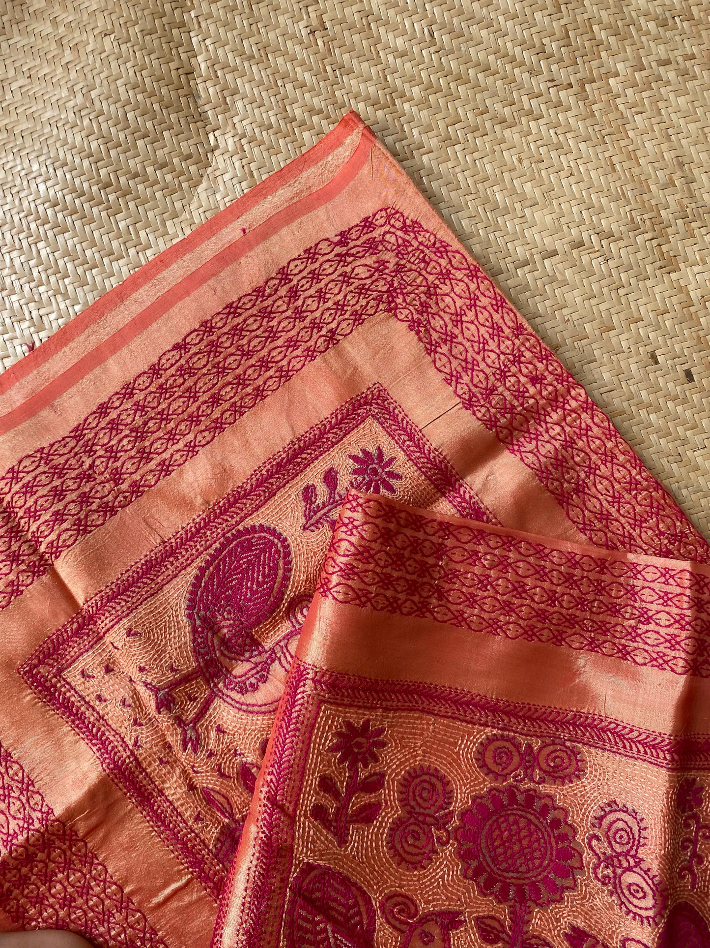 Folk Saree Peach