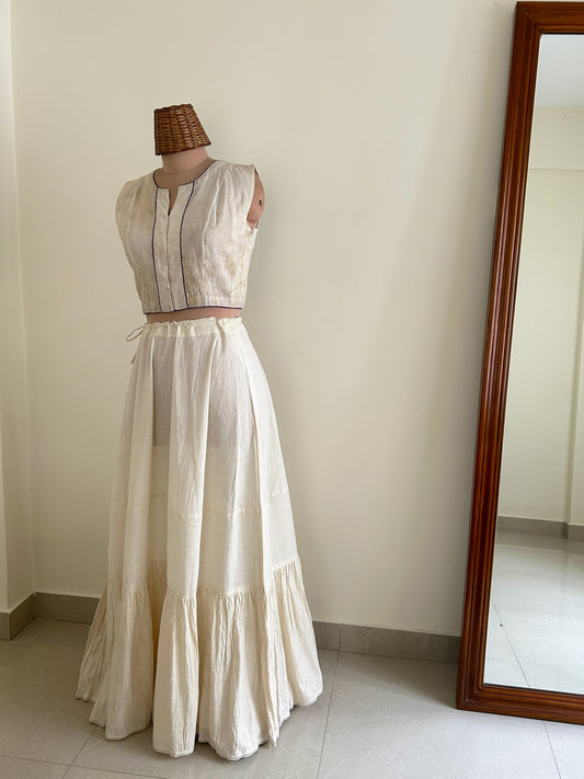 Kora gathered skirt-LONG
