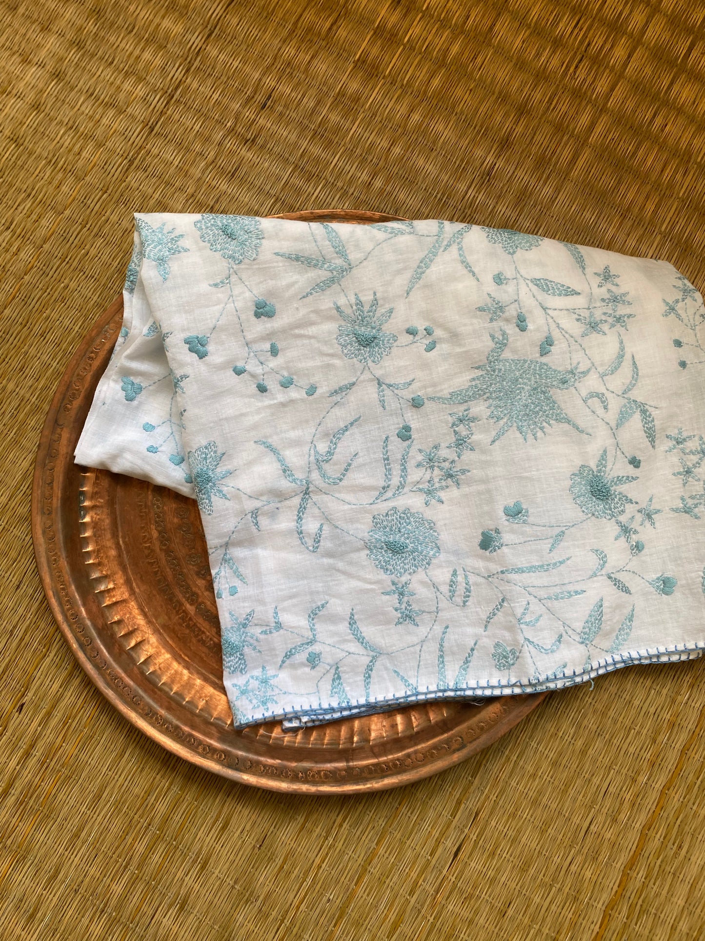 Blue kantha scarf
