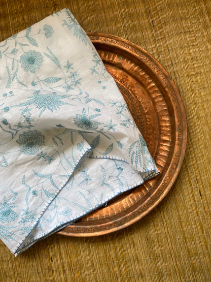 Blue kantha scarf