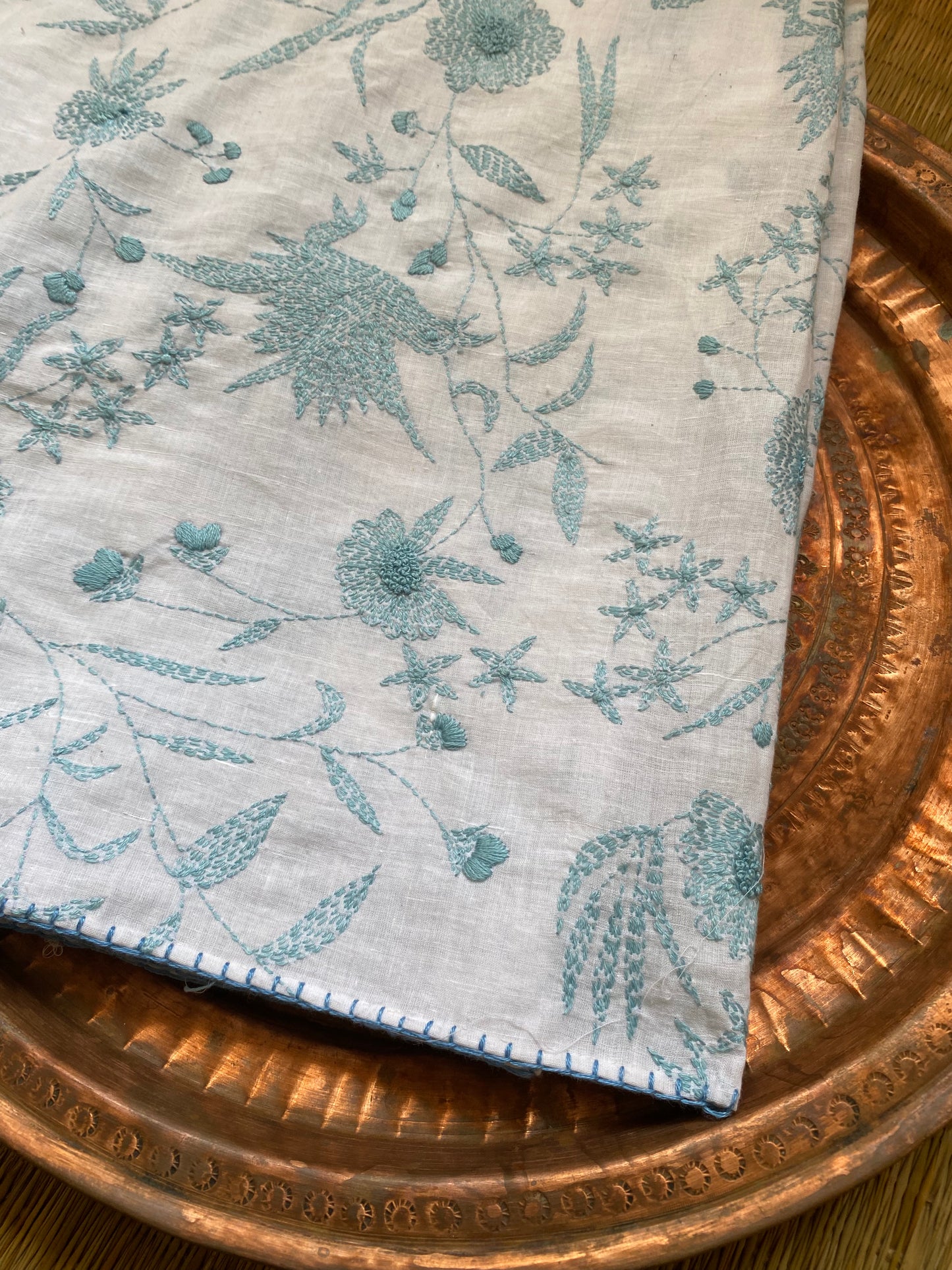 Blue kantha scarf