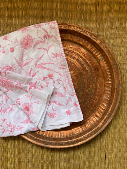 Pink kantha scarf