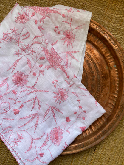 Pink kantha scarf