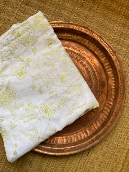 Lime kantha scarf