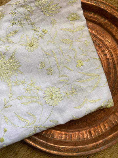 Lime kantha scarf