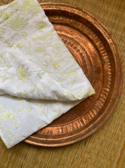 Lime kantha scarf