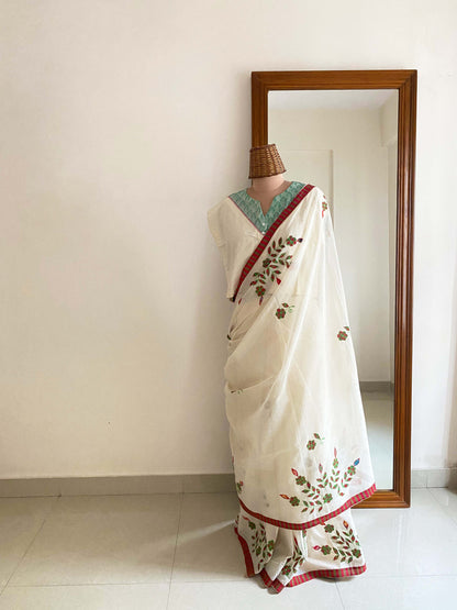 Jhini Applique saree