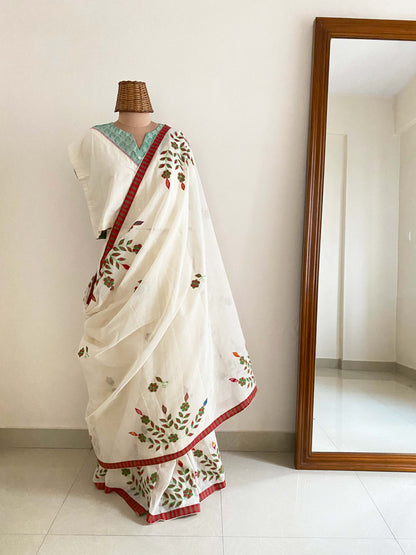 Jhini Applique saree