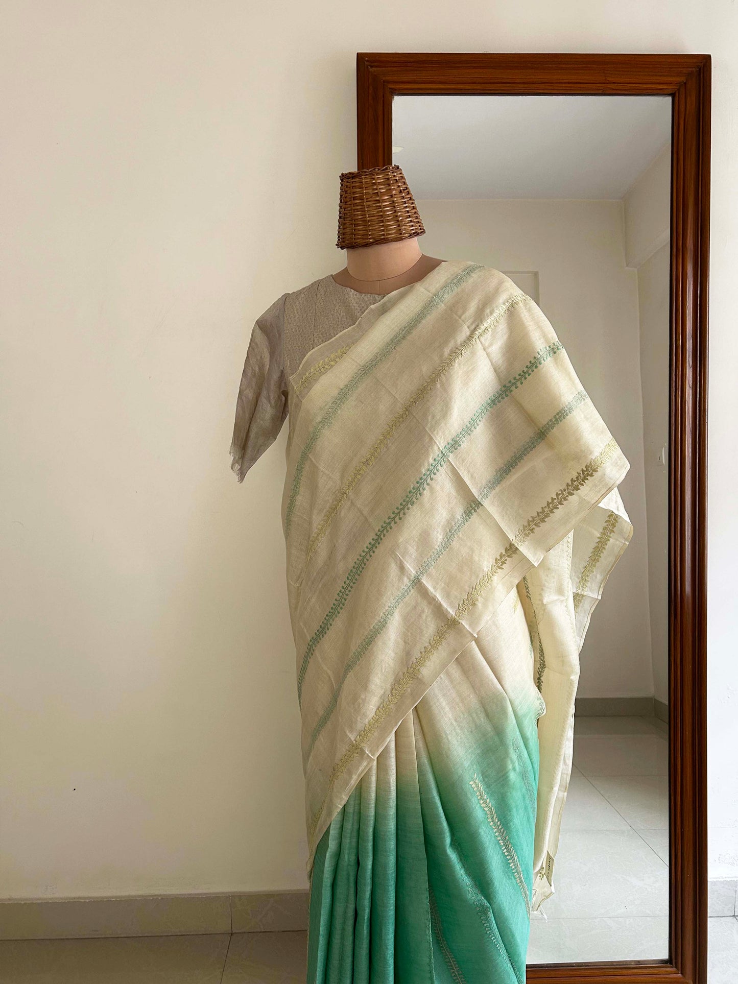 Panna Chikankari Saree