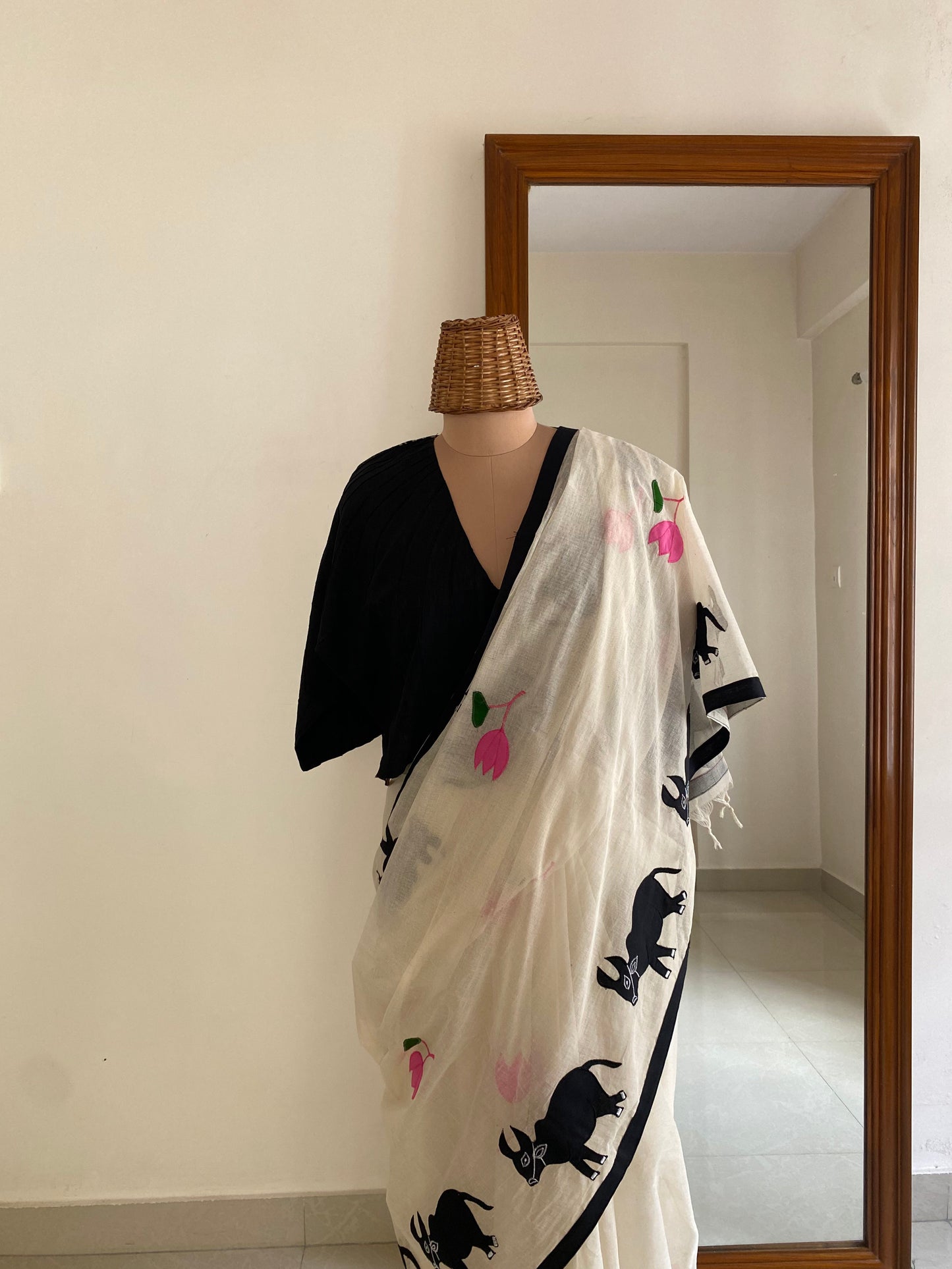 Nandi Applique Saree