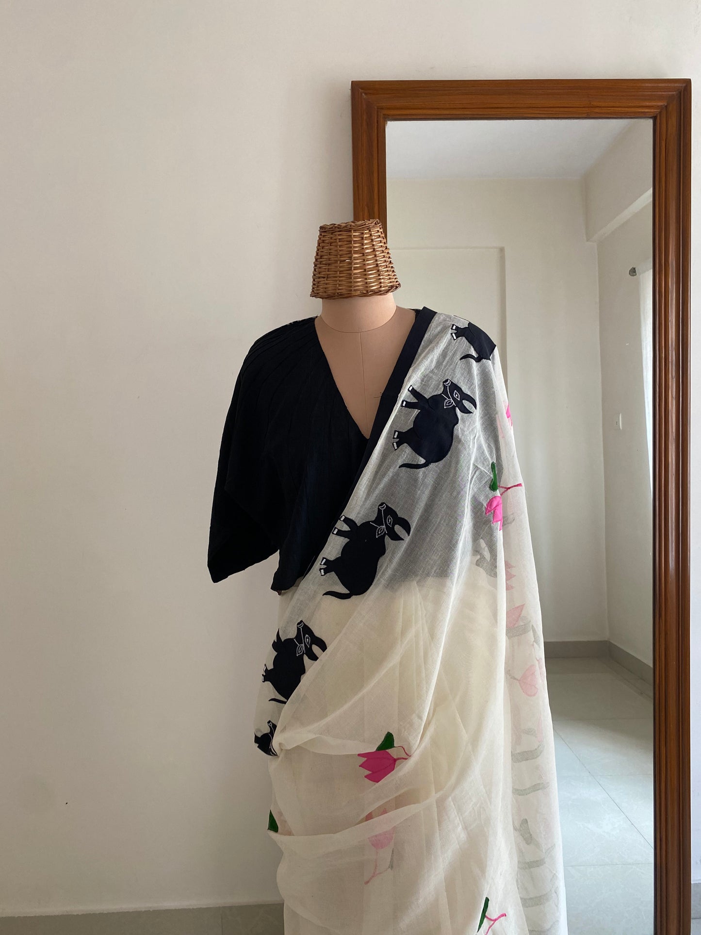 Nandi Applique Saree