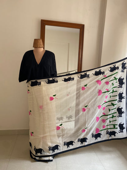 Nandi Applique Saree