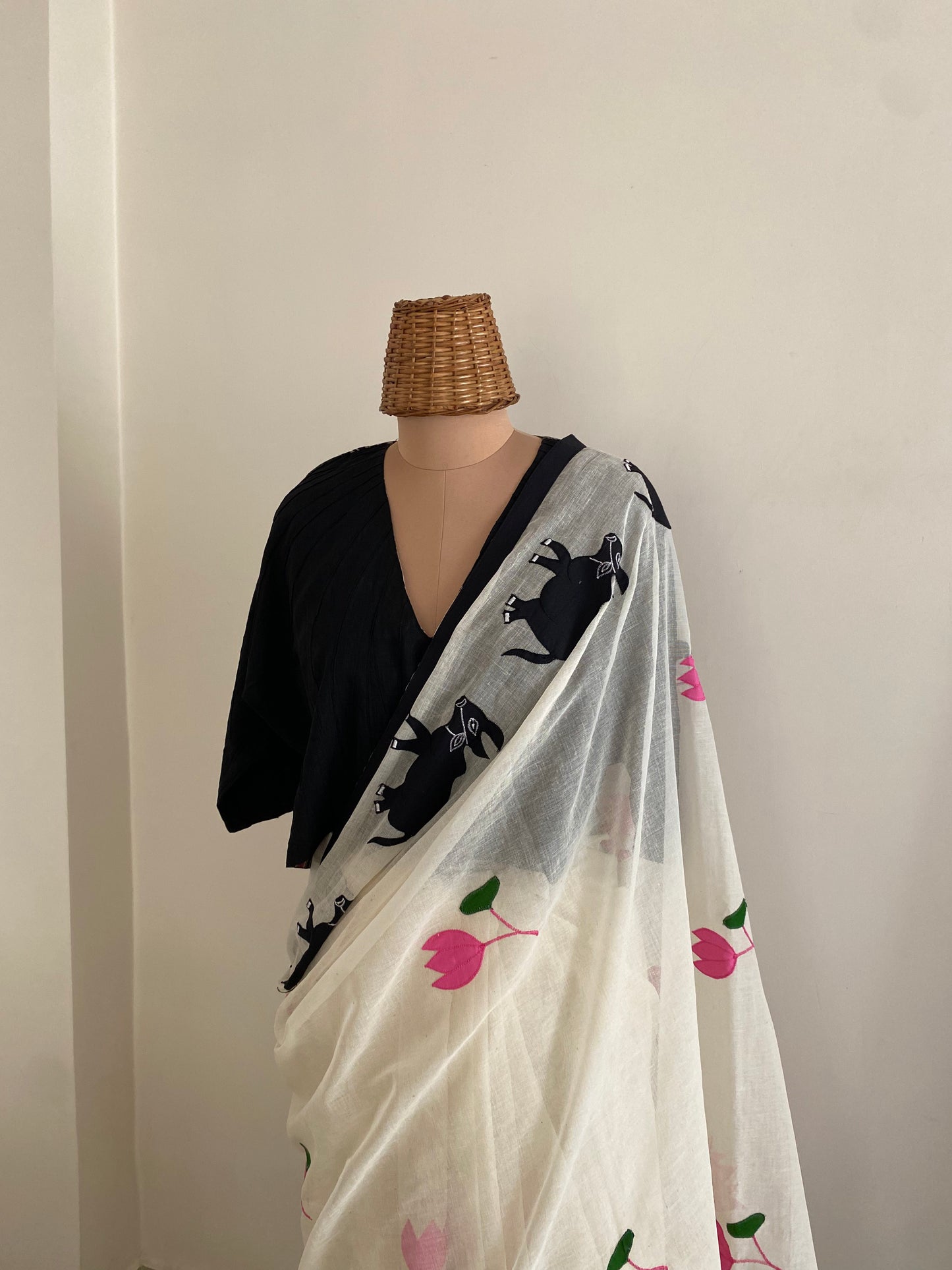 Nandi Applique Saree