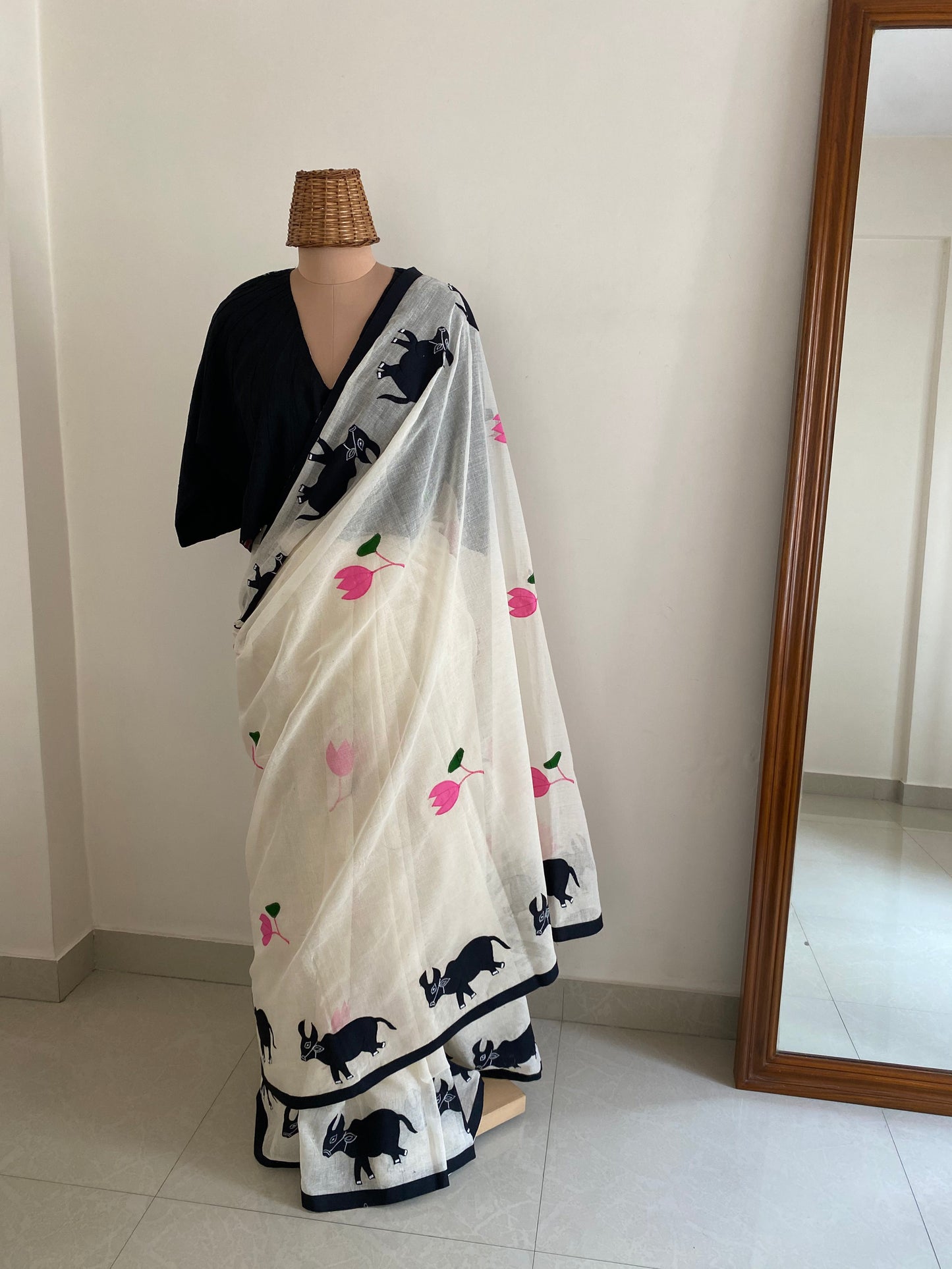 Nandi Applique Saree