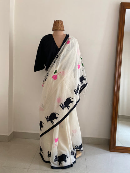 Nandi Applique Saree