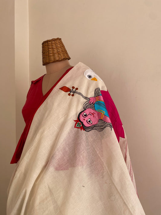 Maa Saraswati Saree - Kora