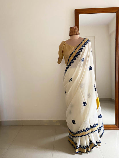 Bala Phool Applique Saree