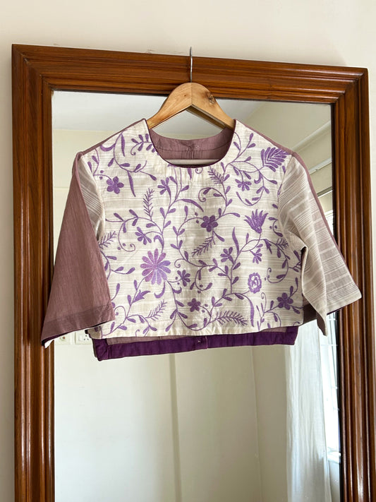 Chikankari khadi Blouse