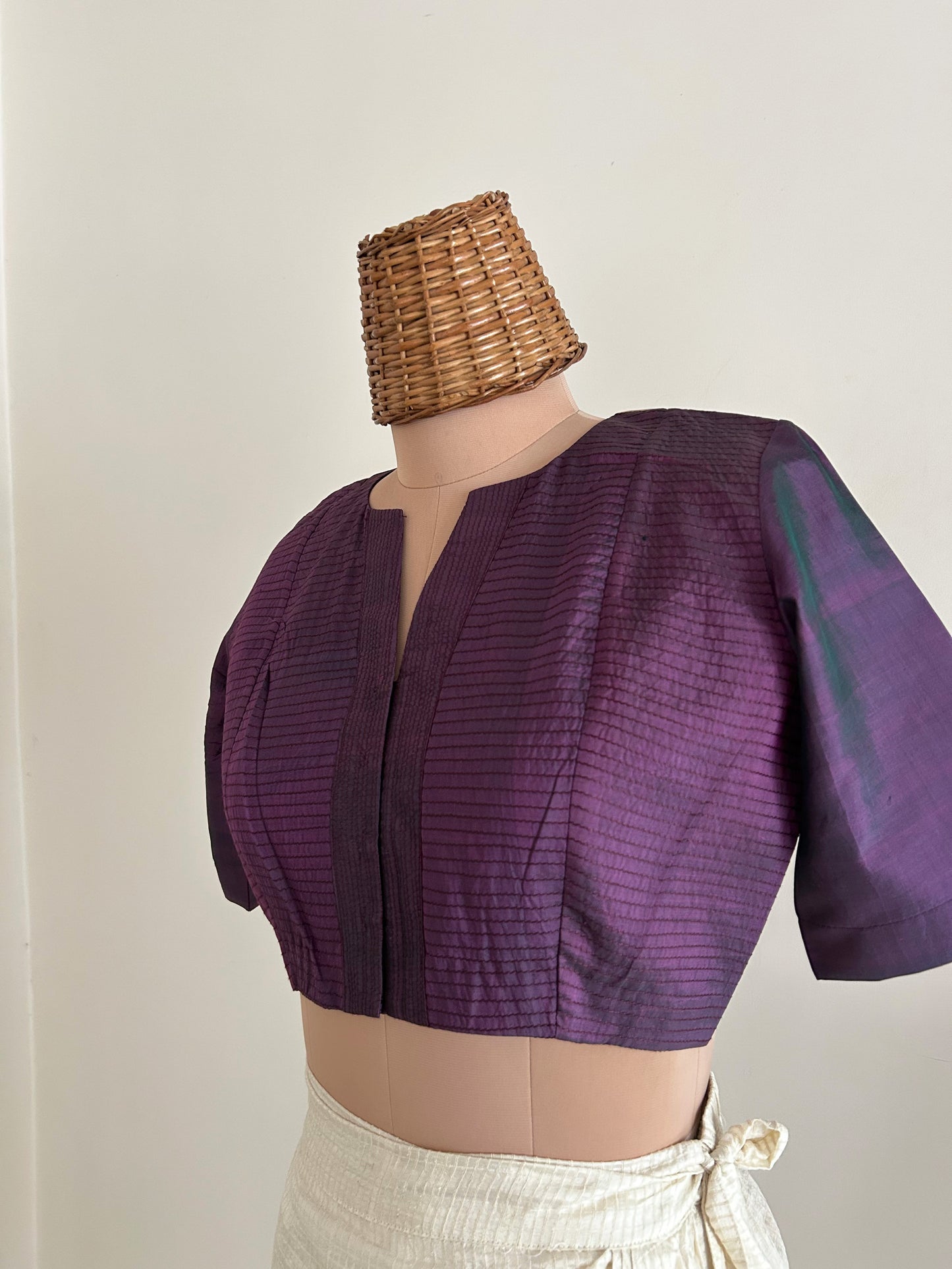 RADHA KRISHNA PURPLE SILK