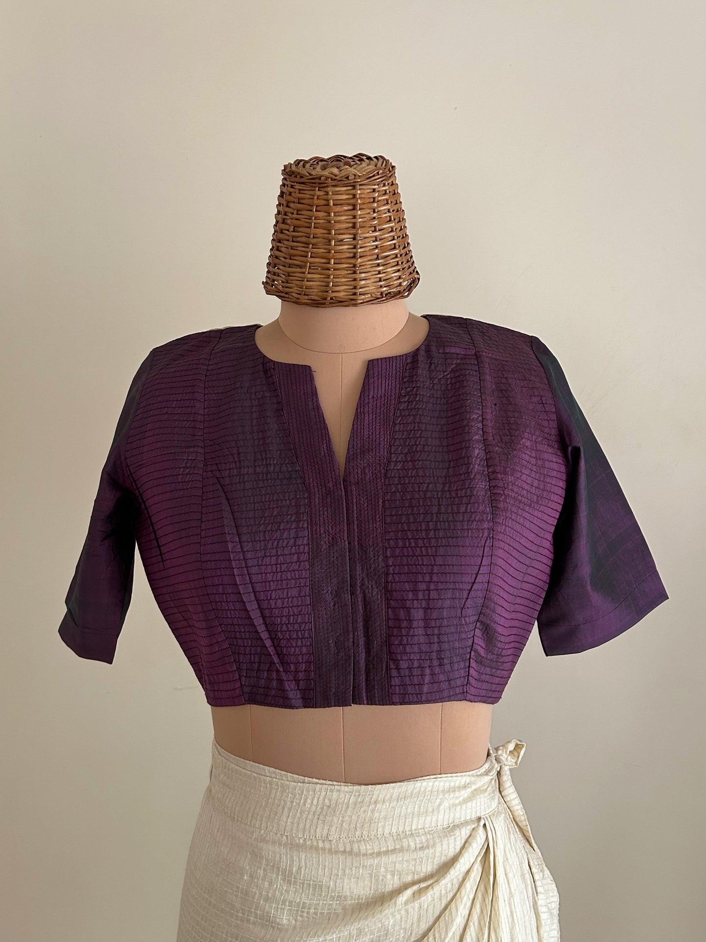 RADHA KRISHNA PURPLE SILK