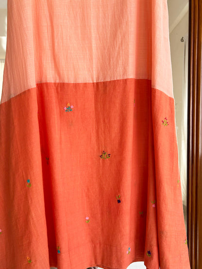 CORAL LONG SLIP DRESS