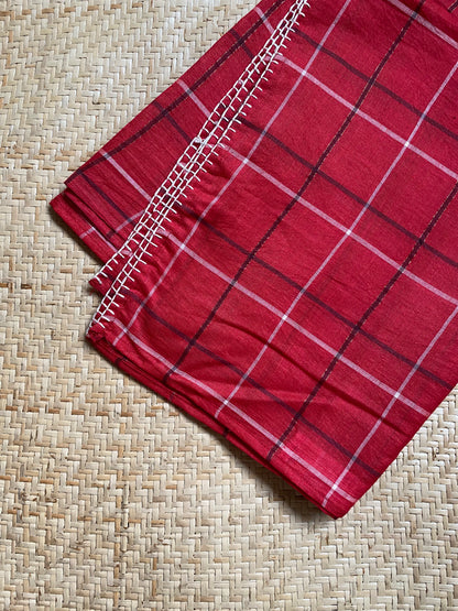 Red check scarf