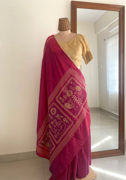 Folk Saree Pink