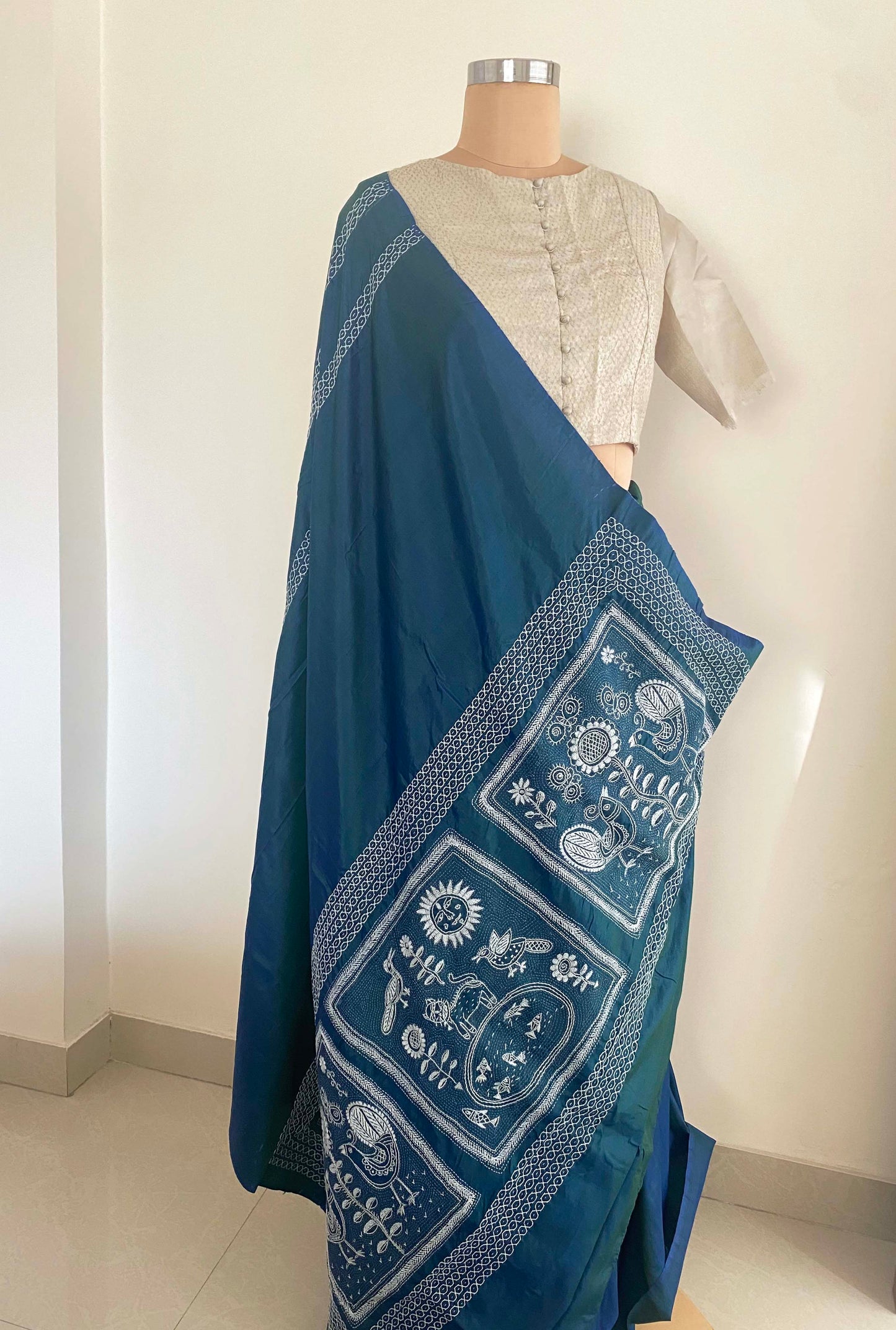 Folk Saree Azure