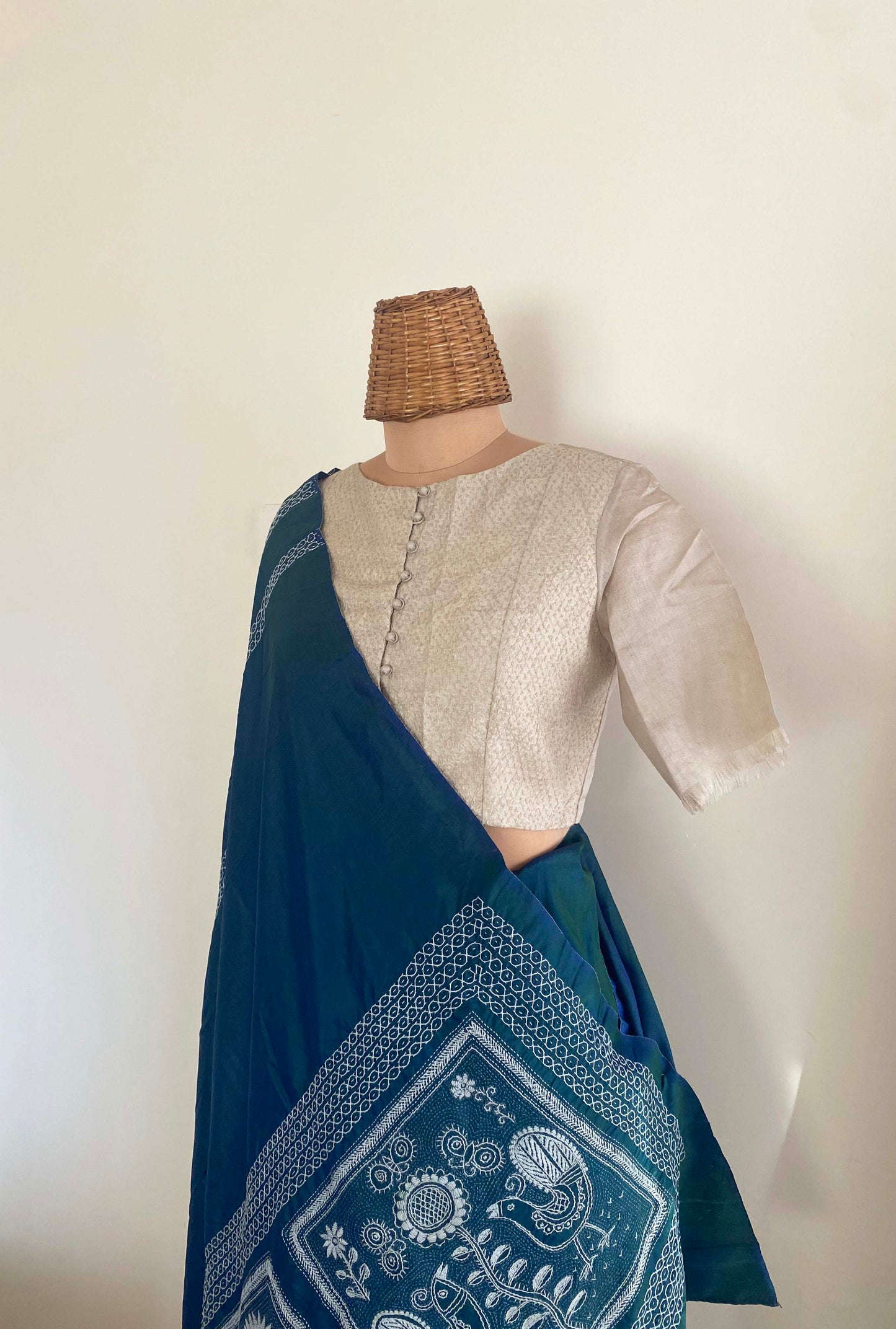 Folk Saree Azure
