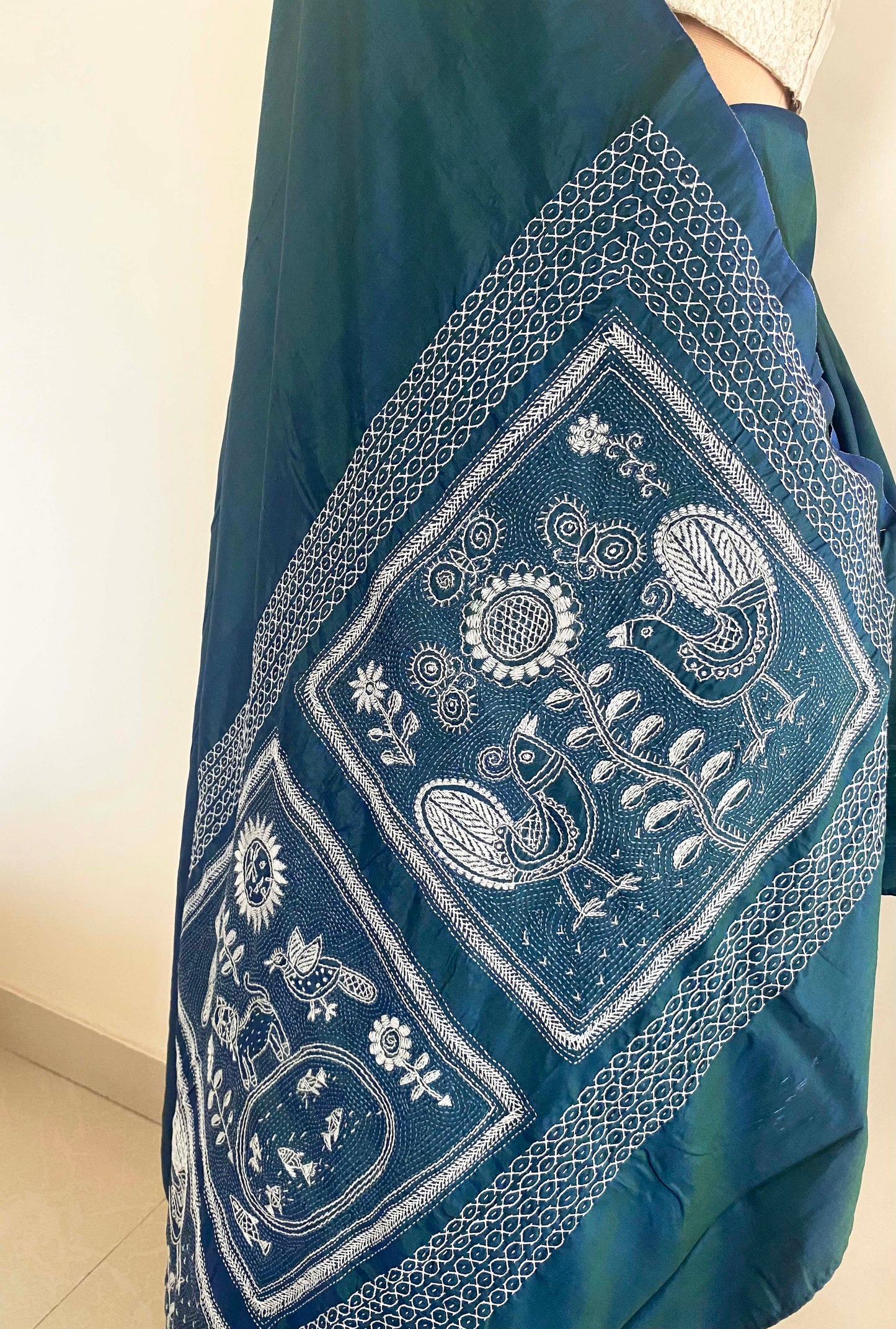 Folk Saree Azure