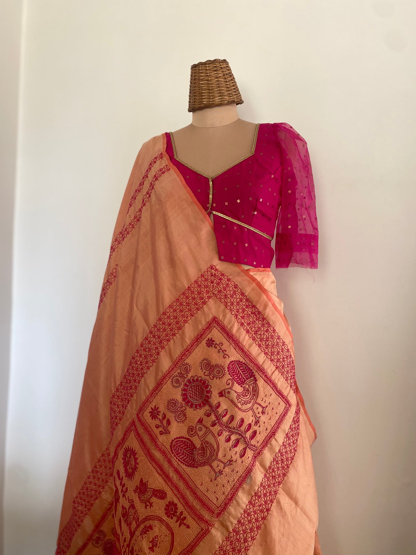 Folk Saree Peach