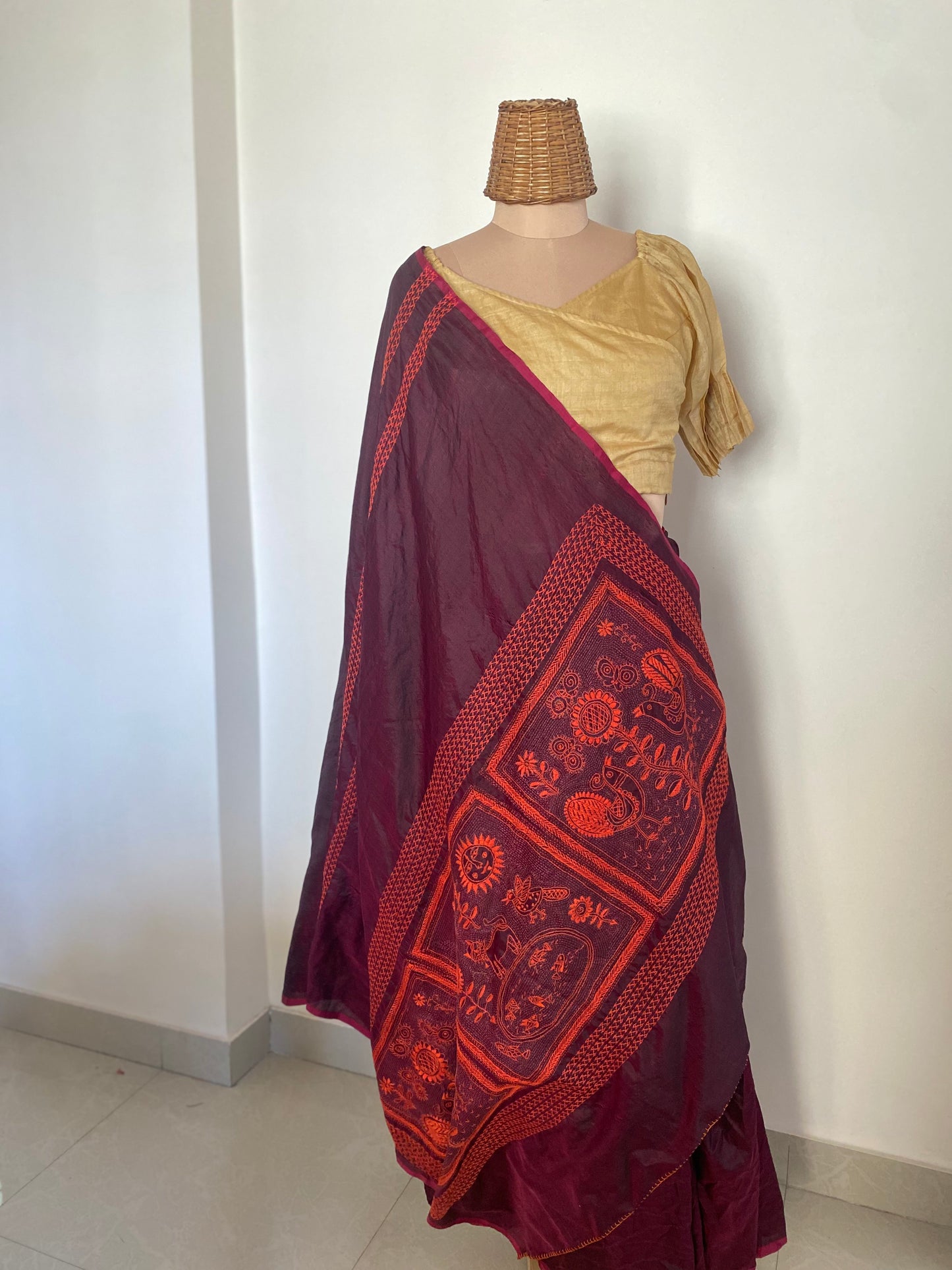 Folk Saree Plum